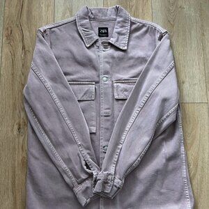PINK ZARA DENIM L/S OVERSHIRT